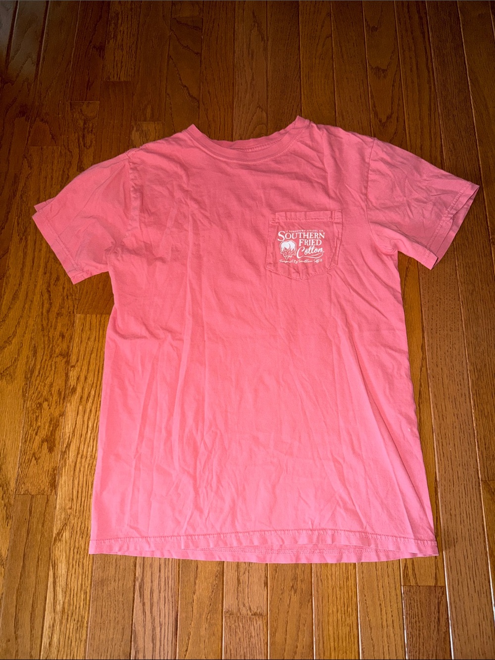 Southern Fried Cotton Outer Banks Coral Pocket Short-Sleeve Tee